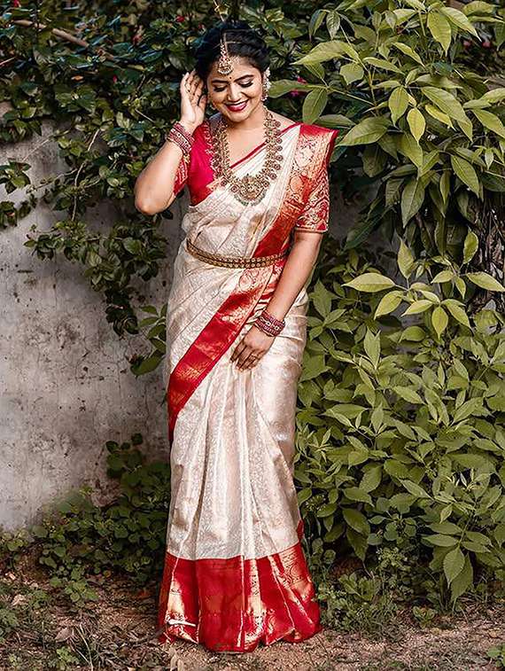 women self design kanjivaram saree with blouse - 22566968 -  Standard Image - 2