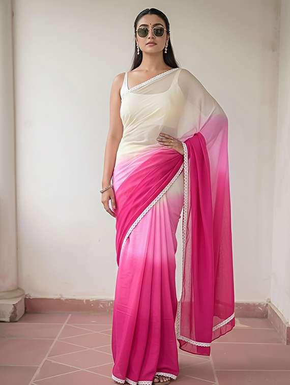 women printed casual wear saree