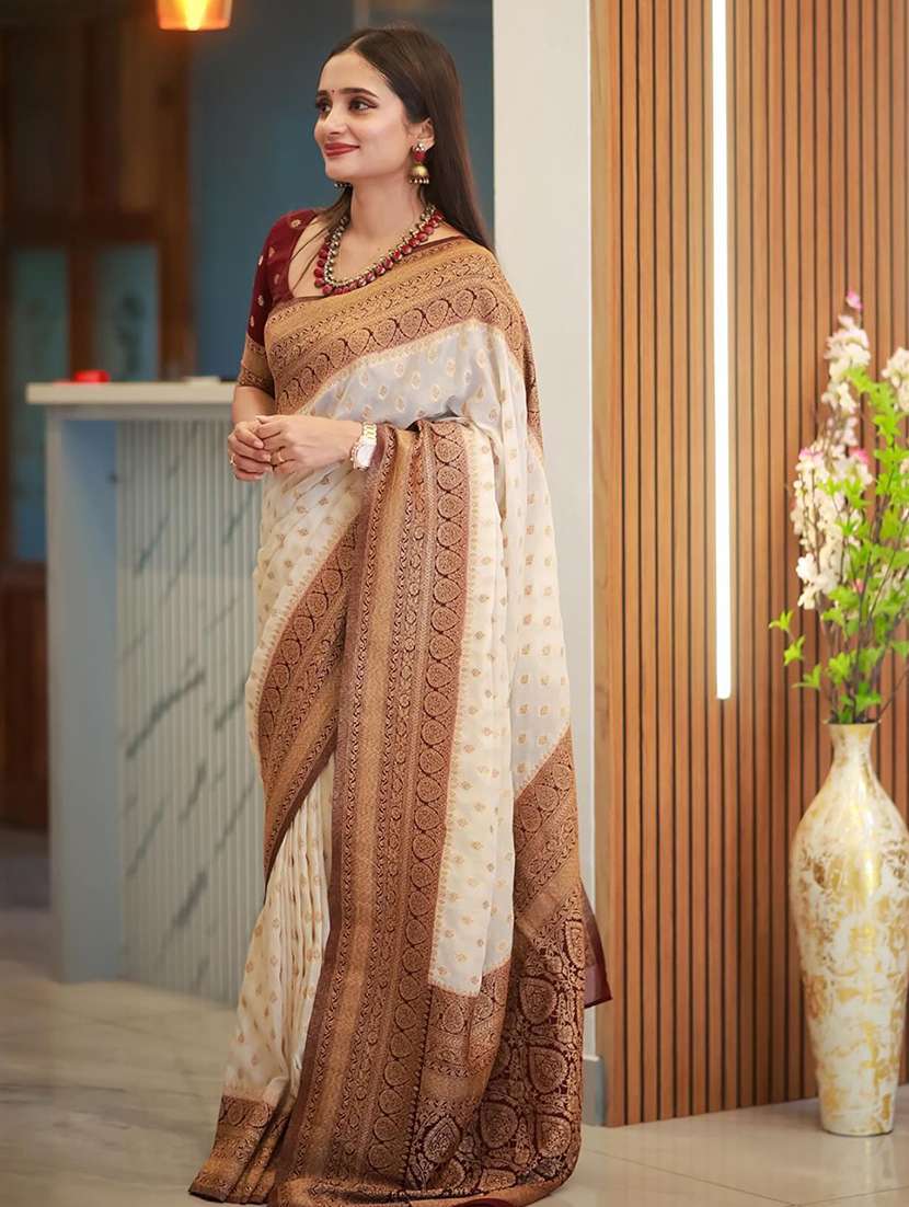 women self design banarasi saree with blouse - 22567069 -  Standard Image - 2