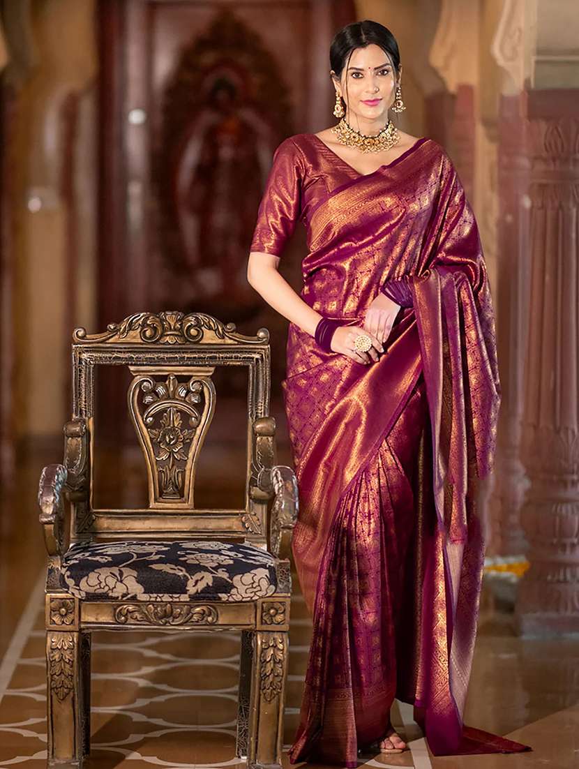 women self design banarasi saree
