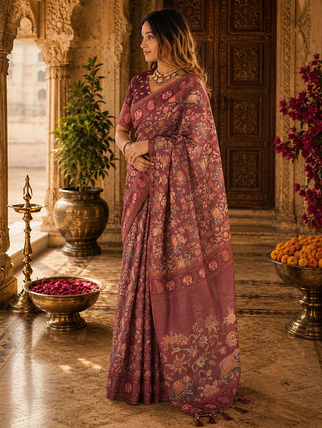 women printed casual wear saree - 22567257 -  Standard Image - 2