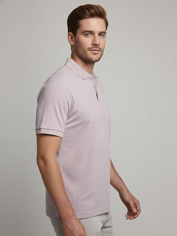 men solid short sleeves polo t-shirt - 22567273 -  Standard Image - 2