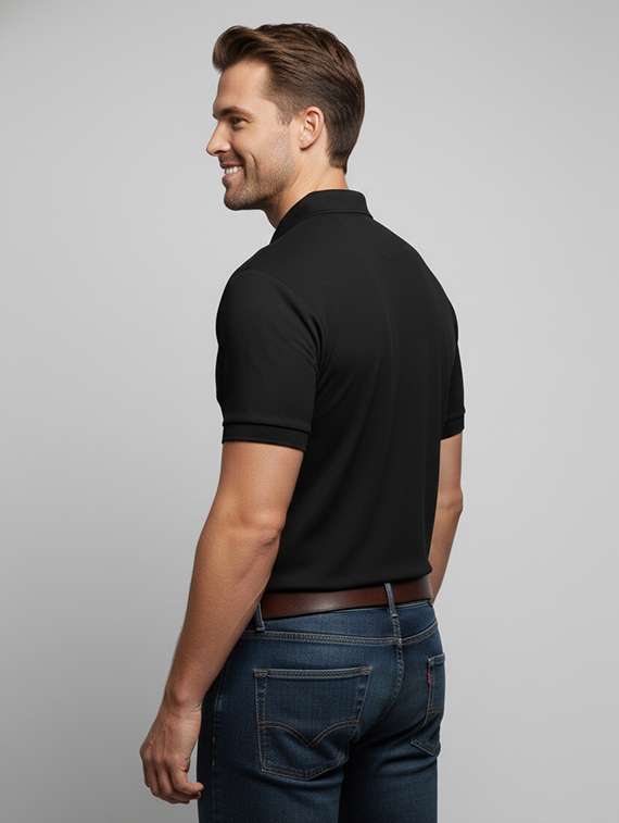 men solid short sleeves polo t-shirt - 22567282 -  Standard Image - 2