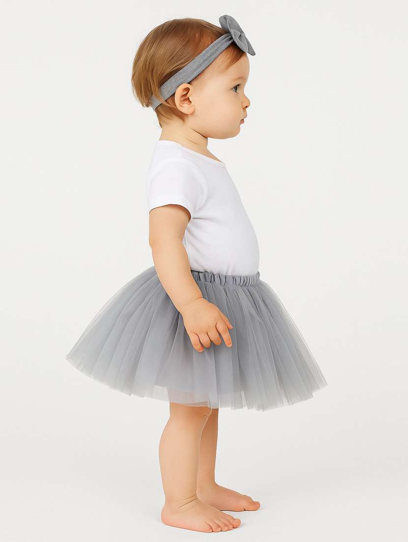 girls solid mid rise flared skirt - 22567405 -  Standard Image - 2