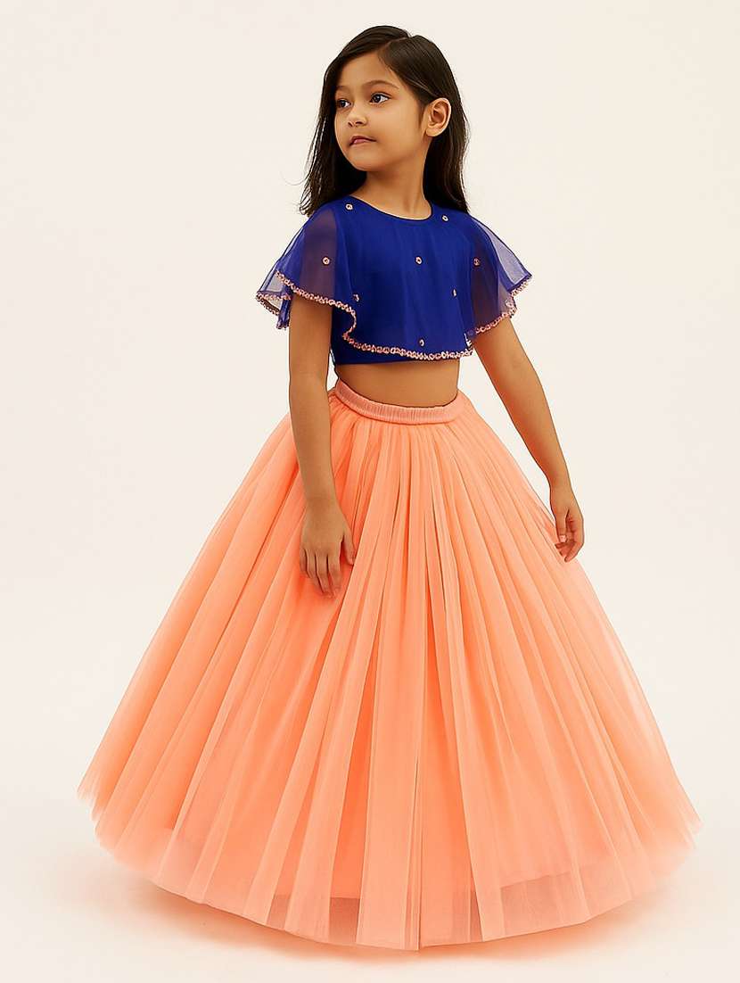 girls embellished lehenga choli set - 22567472 -  Standard Image - 2