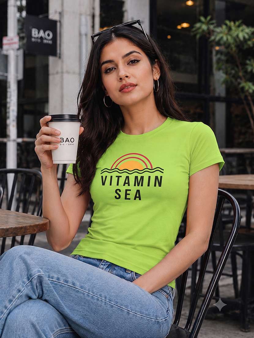women printed short sleeves regular fit t-shirt