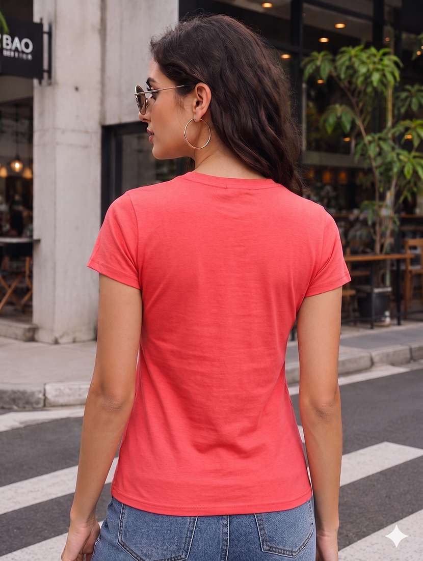 women printed short sleeves regular fit t-shirt - 22567513 -  Standard Image - 2
