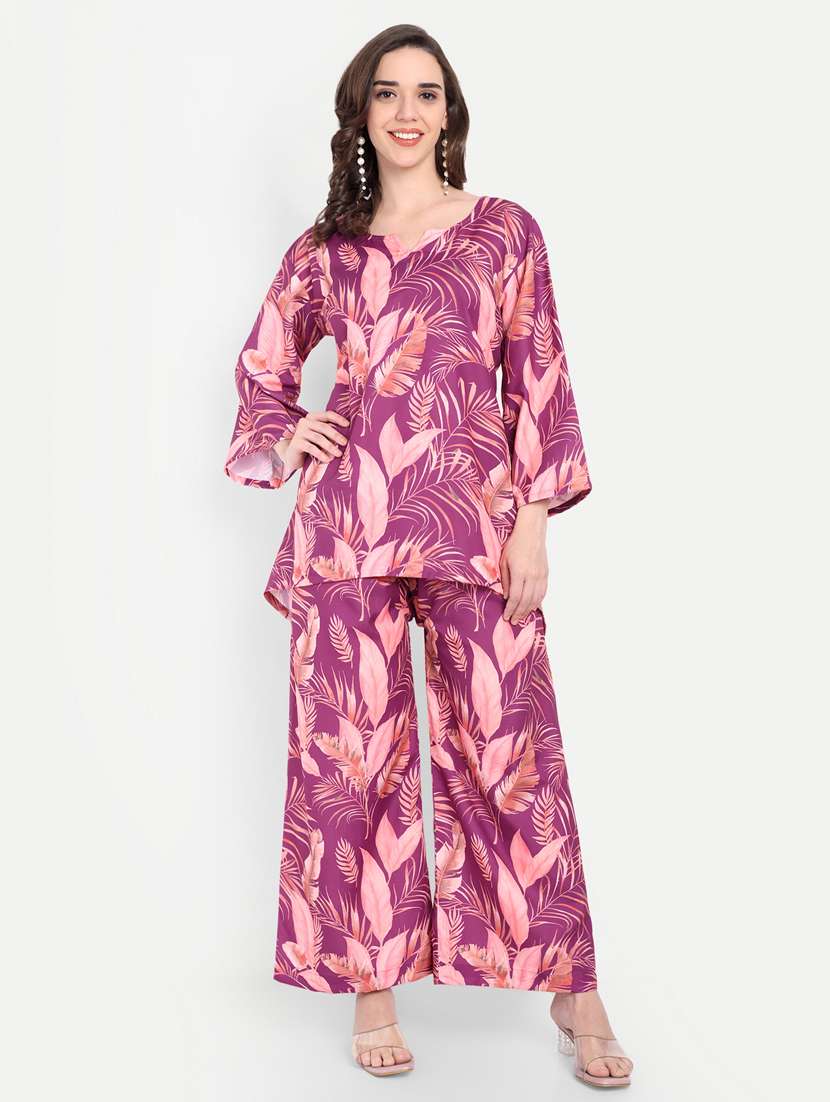 Women Printed Long Sleeves Ethnic Co-ord Set - 22567537 -  Standard Image - 2