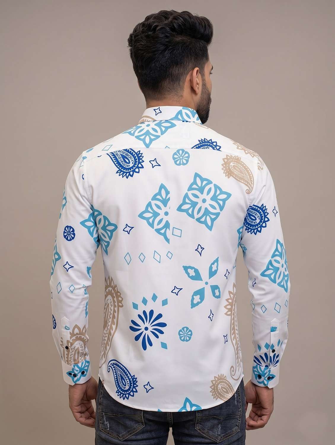 Men Printed Long Sleeves Casual Shirt - 22567634 -  Standard Image - 2