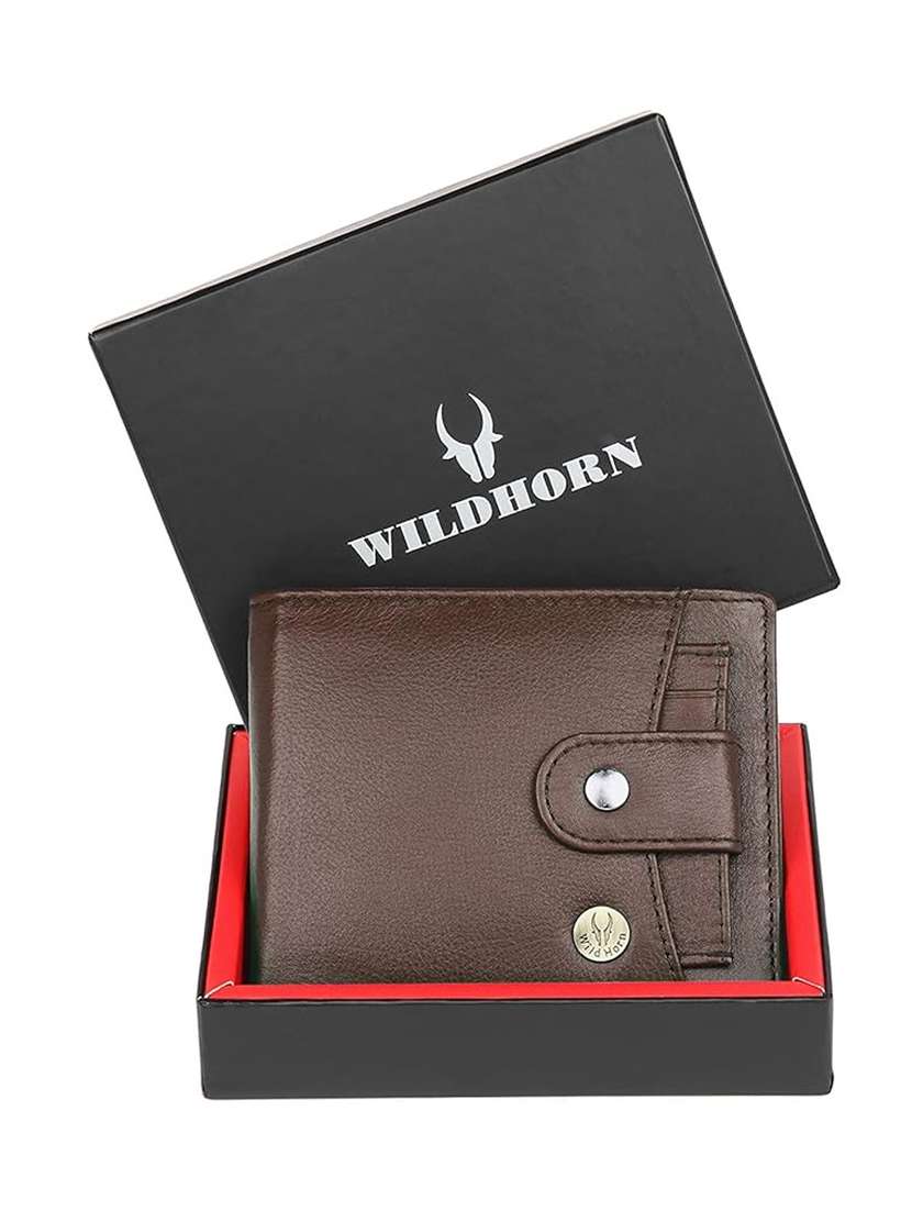 men solid bi-fold wallet