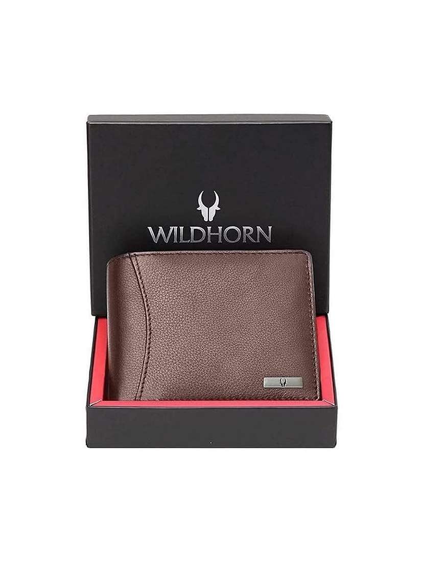 men solid bi-fold wallet