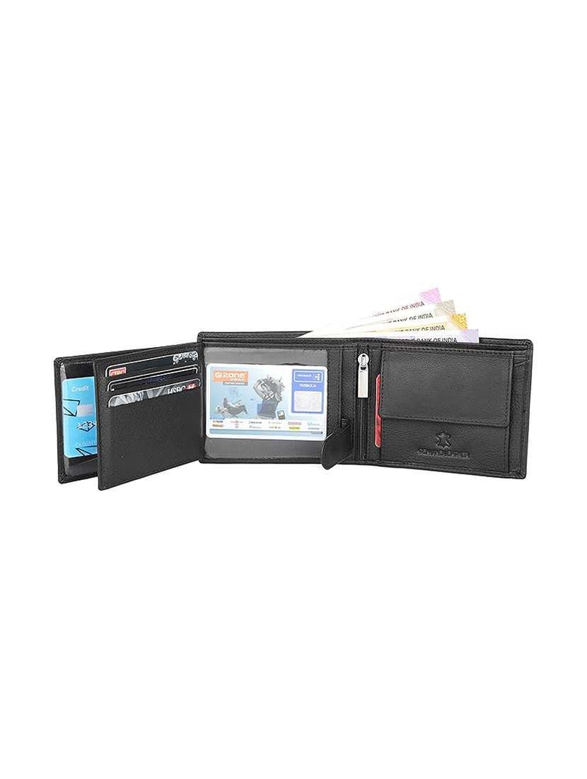 bi-fold black leather wallet with card slots - 22567728 -  Standard Image - 2