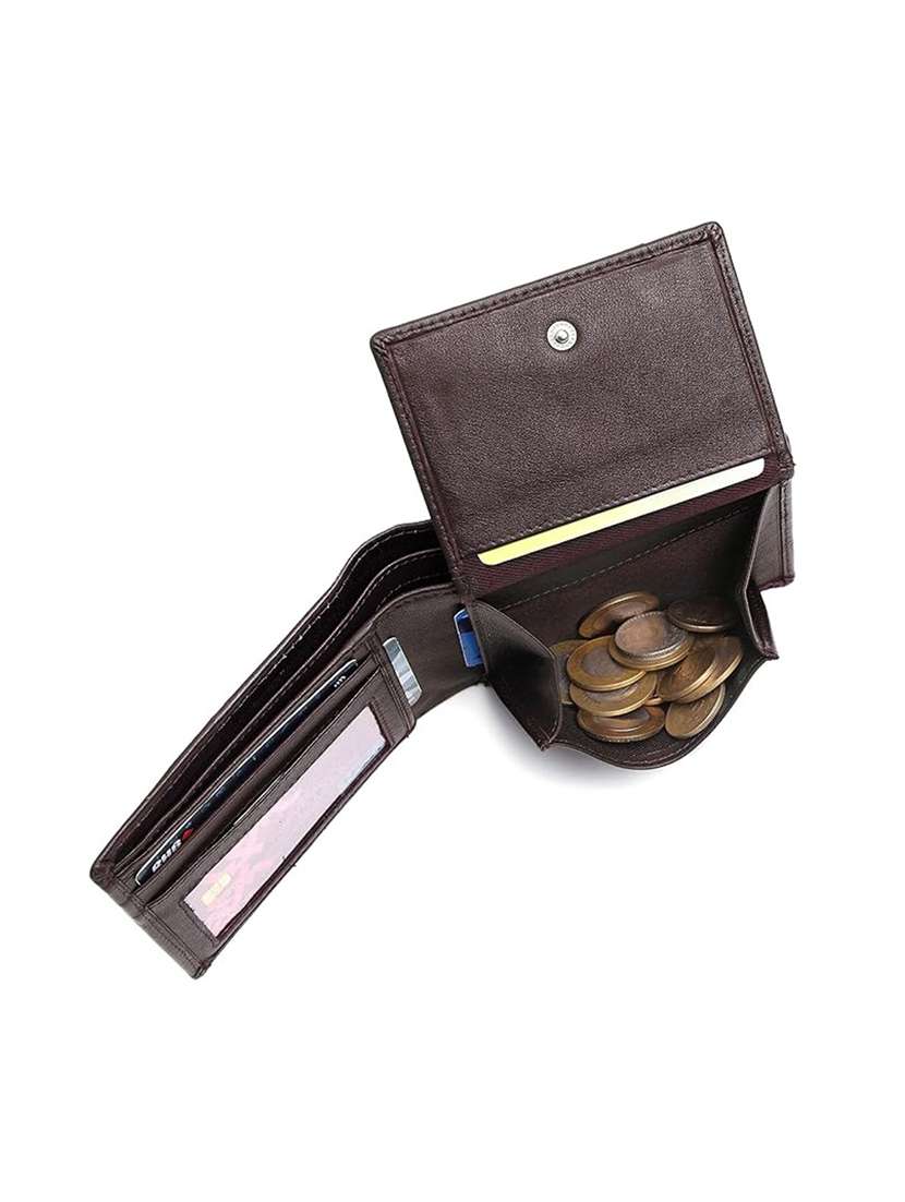 Red Leather Bi-fold Wallet With Card Slots - 22567741 -  Standard Image - 2