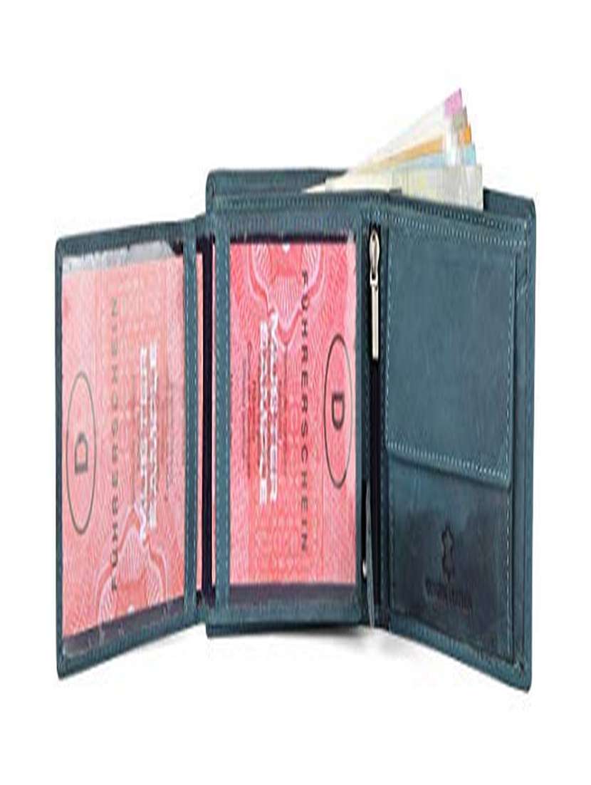 Genuine Leather Bi-fold Wallet With Snap Closure - 22567747 -  Standard Image - 2