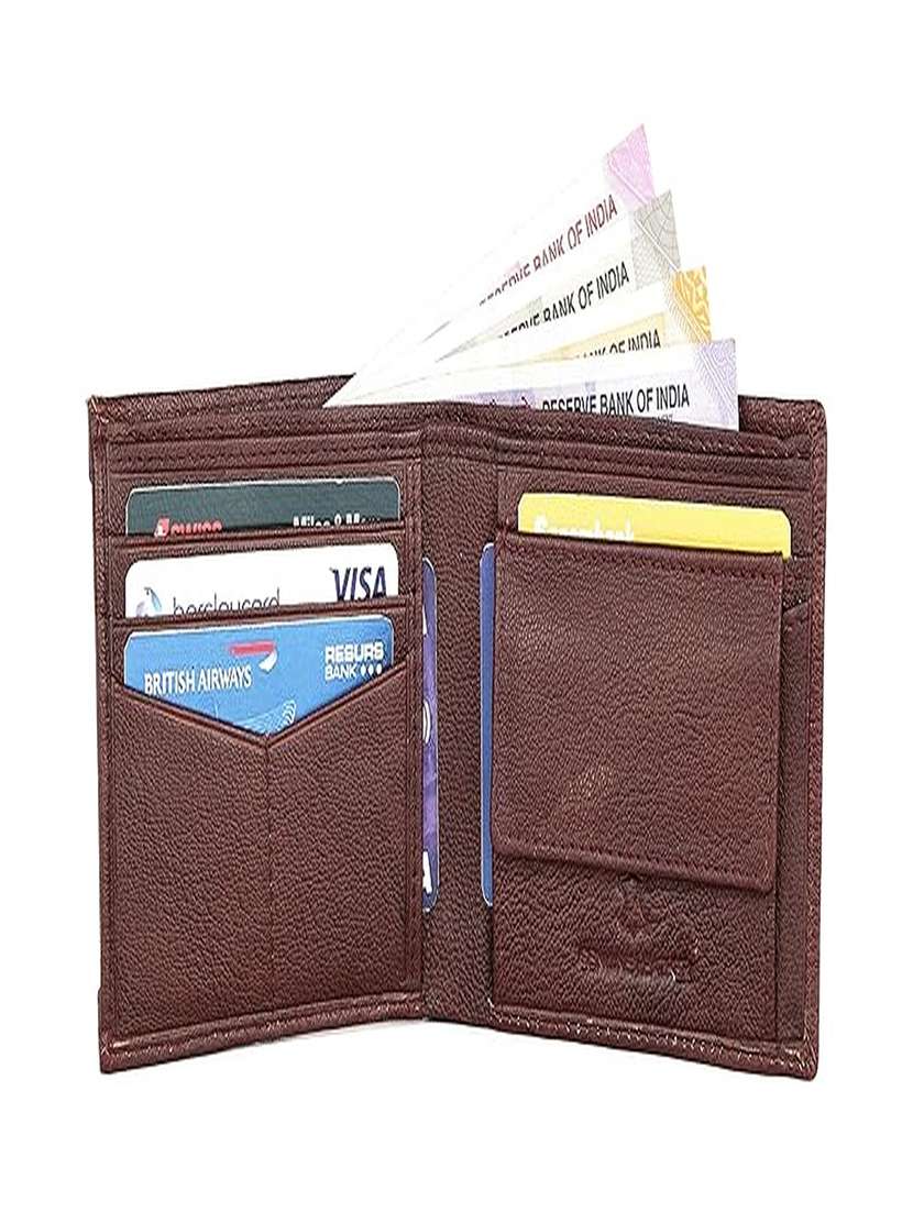 genuine leather bi-fold wallet with multiple card slots - 22567748 -  Standard Image - 2