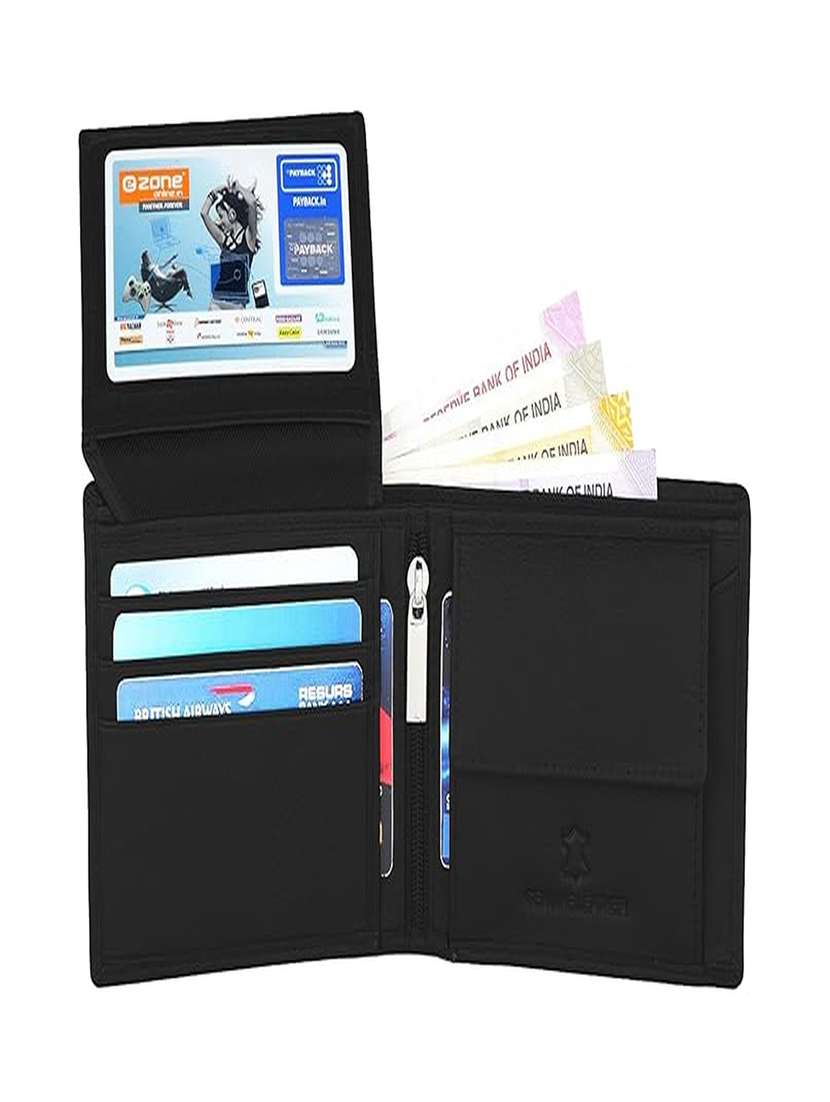 genuine leather bi-fold wallet with multiple card slots - 22567761 -  Standard Image - 2
