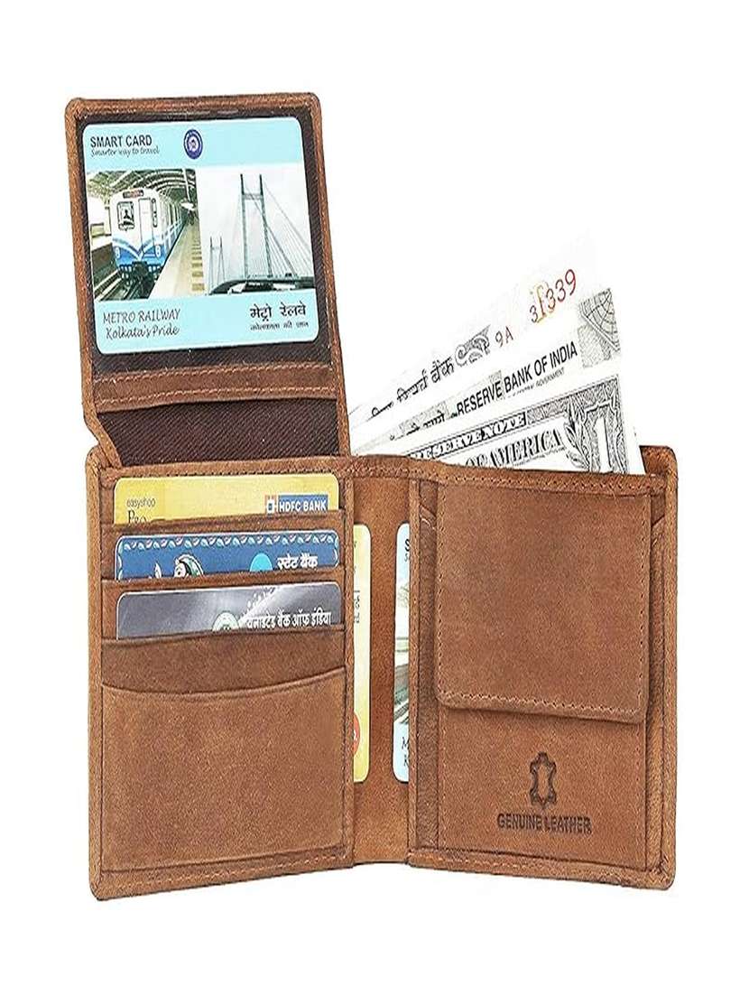 tan leather wallet with stag print - 22567783 -  Standard Image - 2