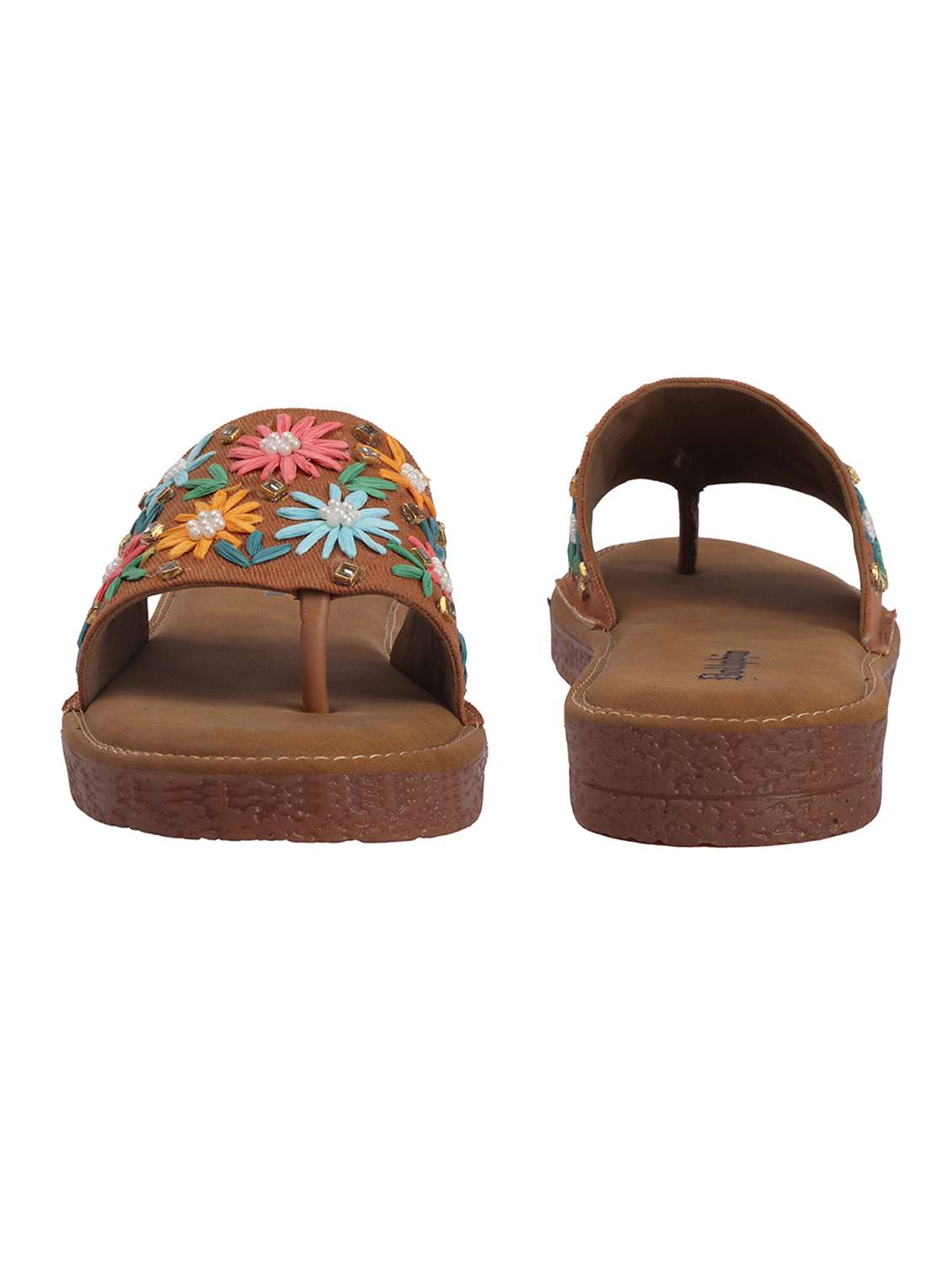 women embroidered toe separator flats - 22567791 -  Standard Image - 2