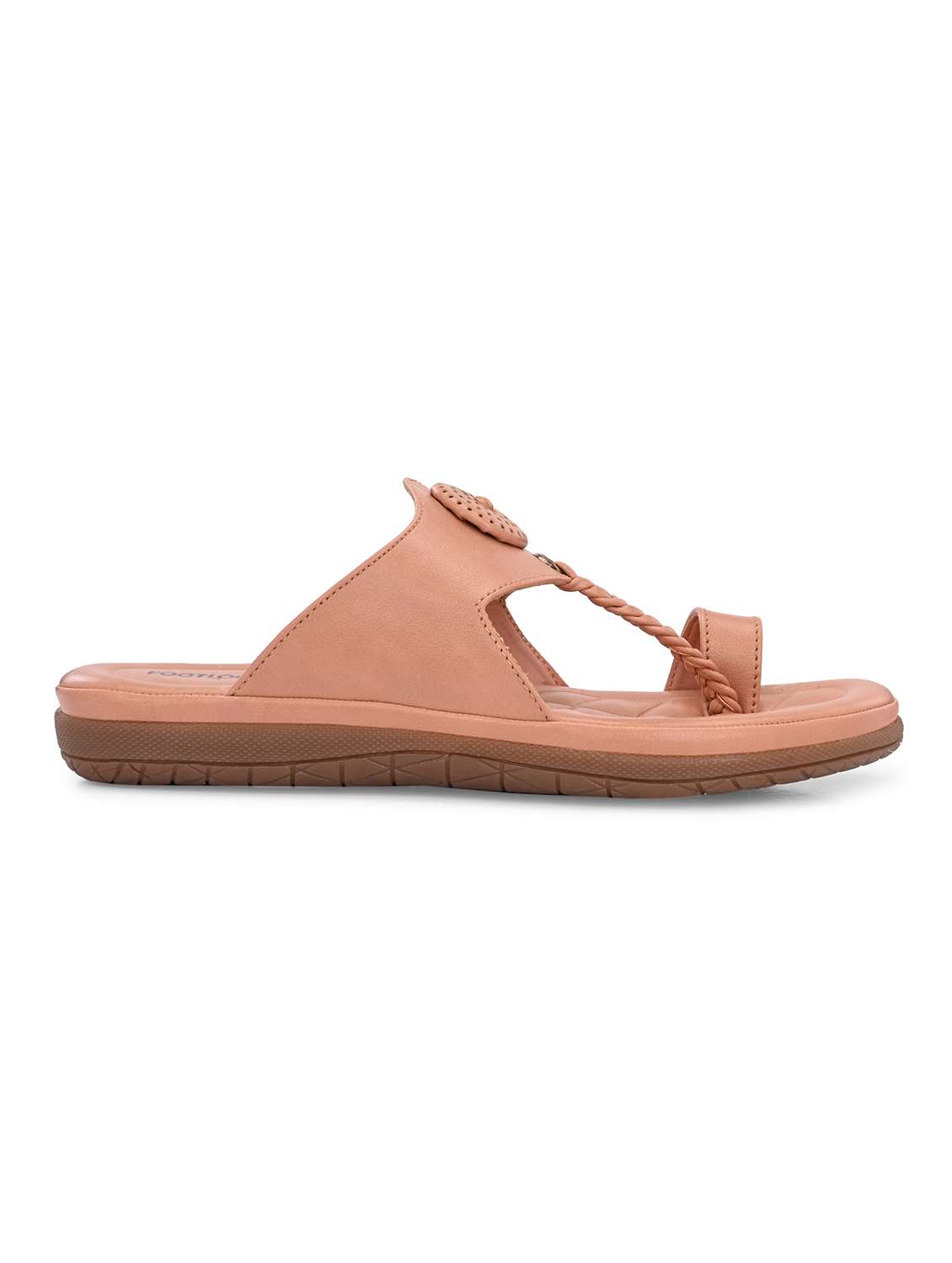women pink toe separator kolhapuri - 22567806 -  Standard Image - 2