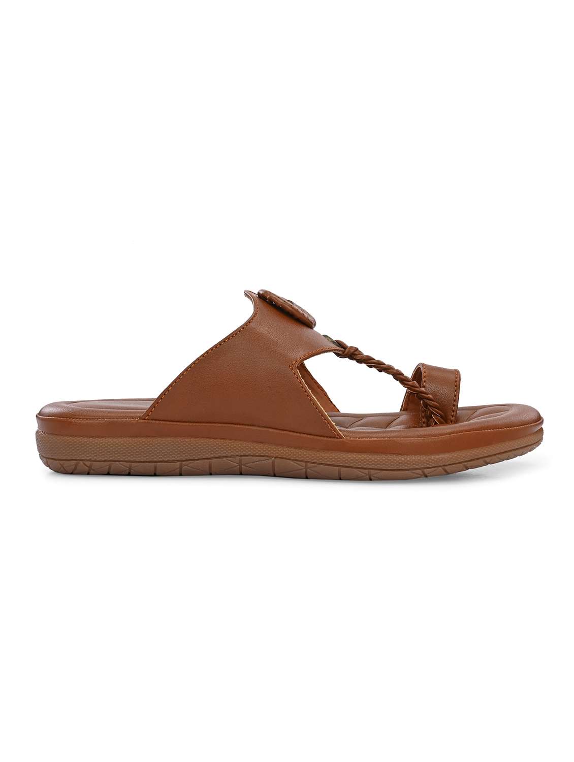 women tan toe separator kolhapuri - 22567808 -  Standard Image - 2