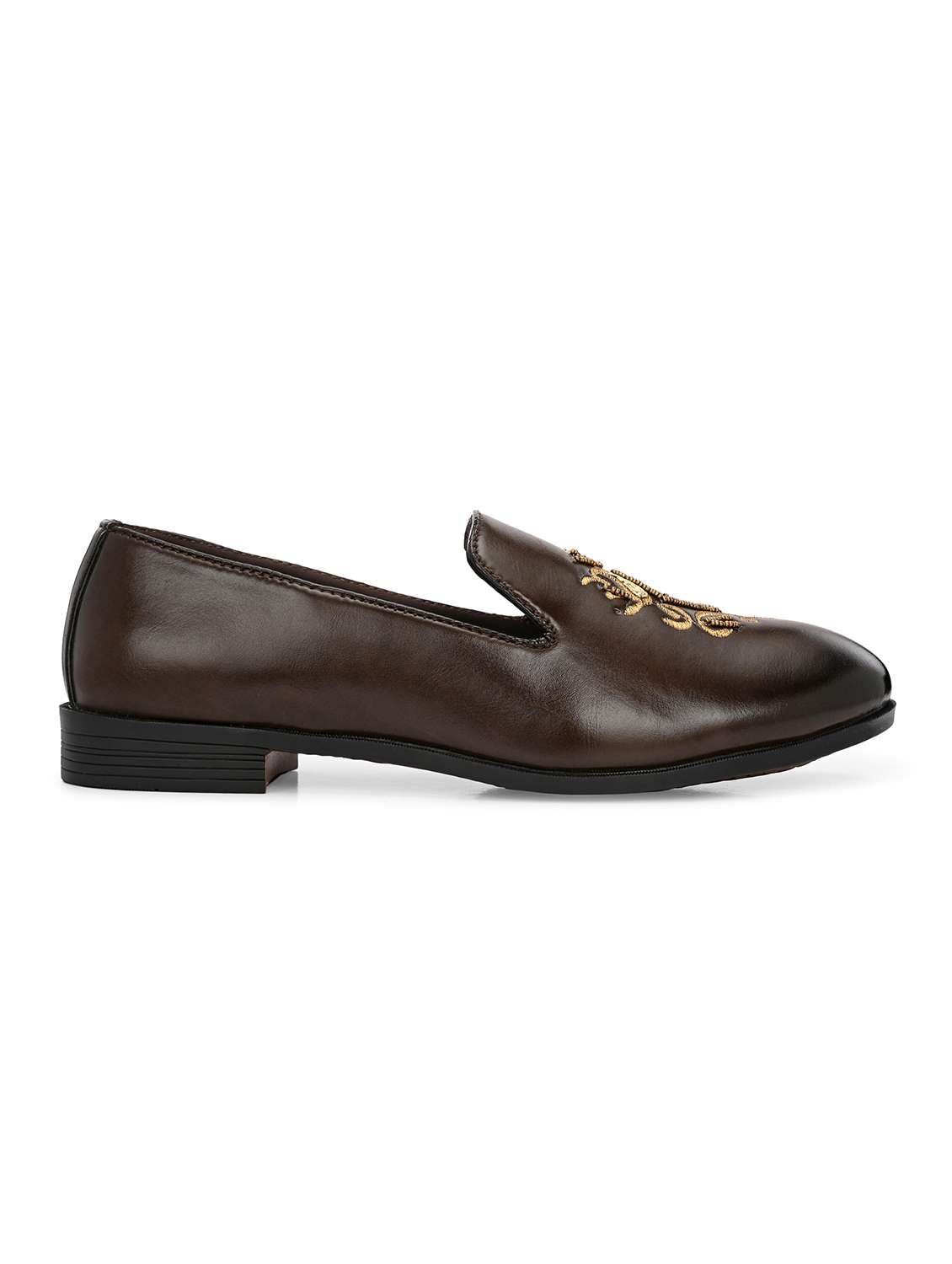 men brown slip on mojari - 22567820 -  Standard Image - 2