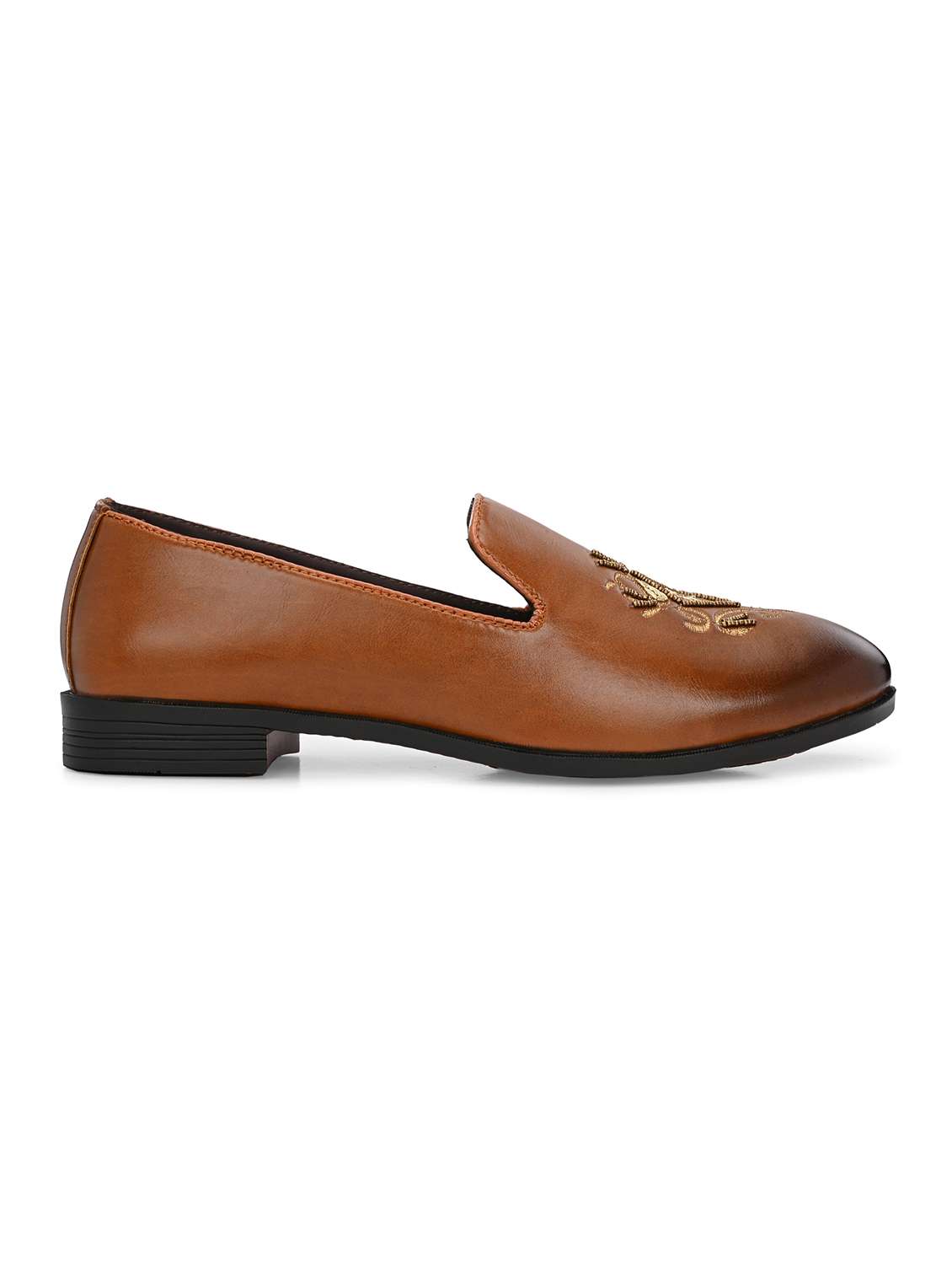 men tan slip on mojari - 22567821 -  Standard Image - 2