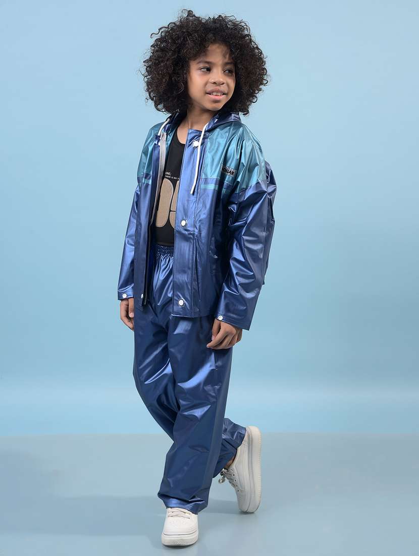 unisex solid long sleeves rain suit
