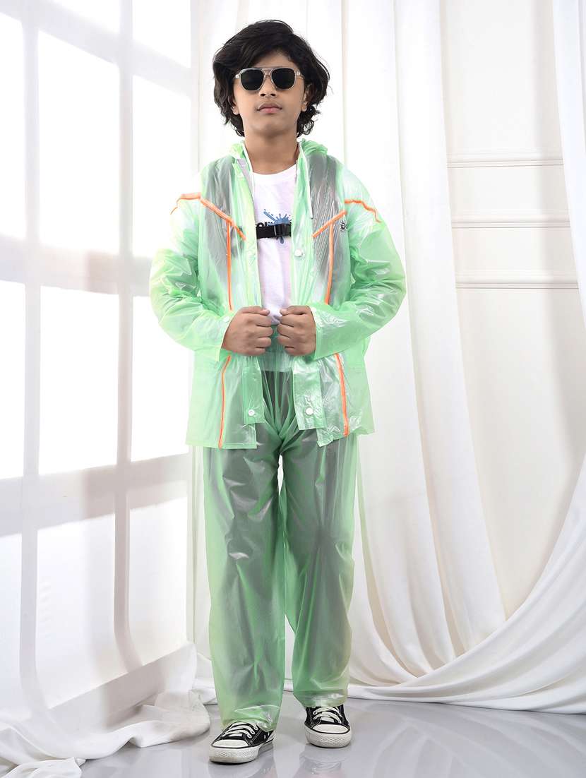 unisex solid long sleeves rain suit
