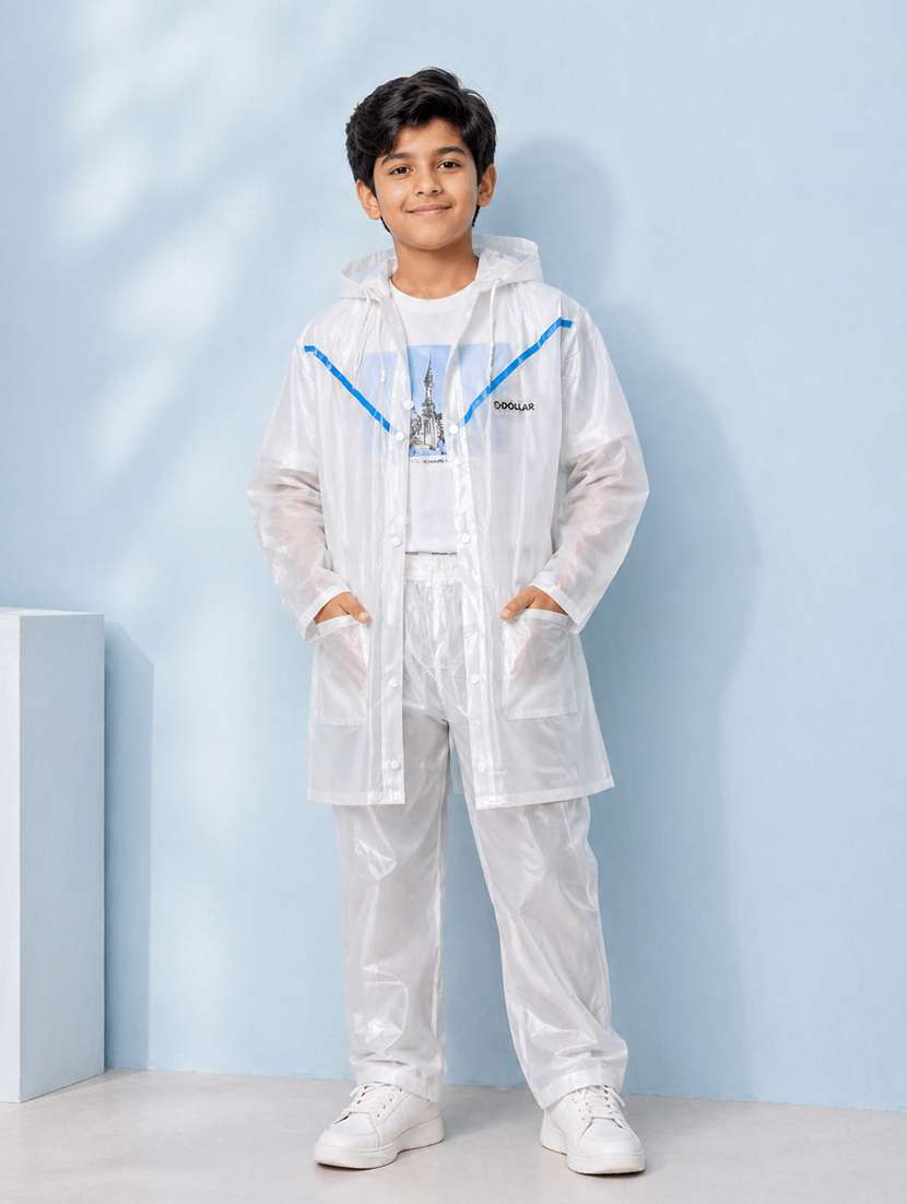 unisex solid long sleeves rain suit