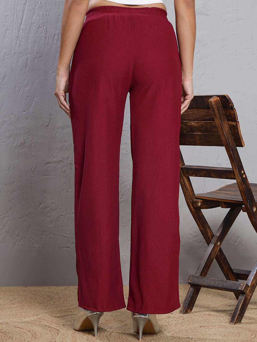 women textured high rise straight trouser - 22567858 -  Standard Image - 2