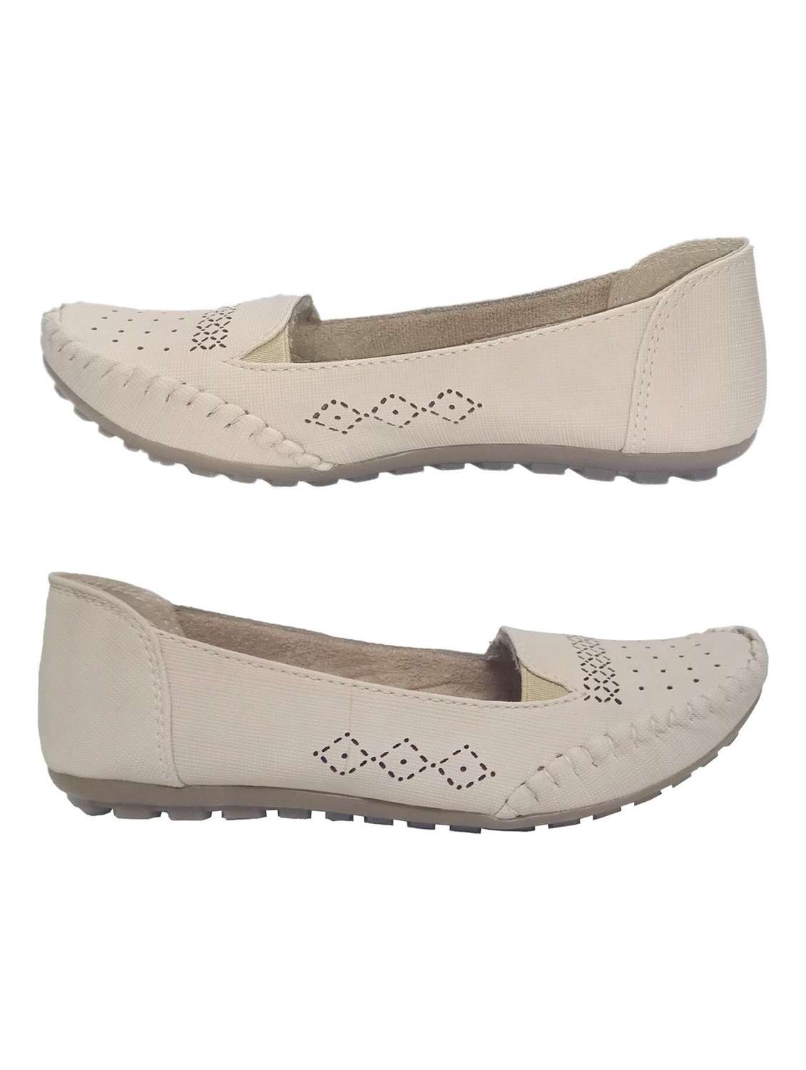 Women Cutwork Detailed Slip On Ballerina - 22568187 -  Standard Image - 2