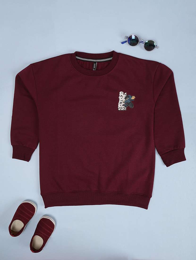 Boys Printed Long Sleeves Regular Fit Sweatshirt - 22568552 -  Standard Image - 2