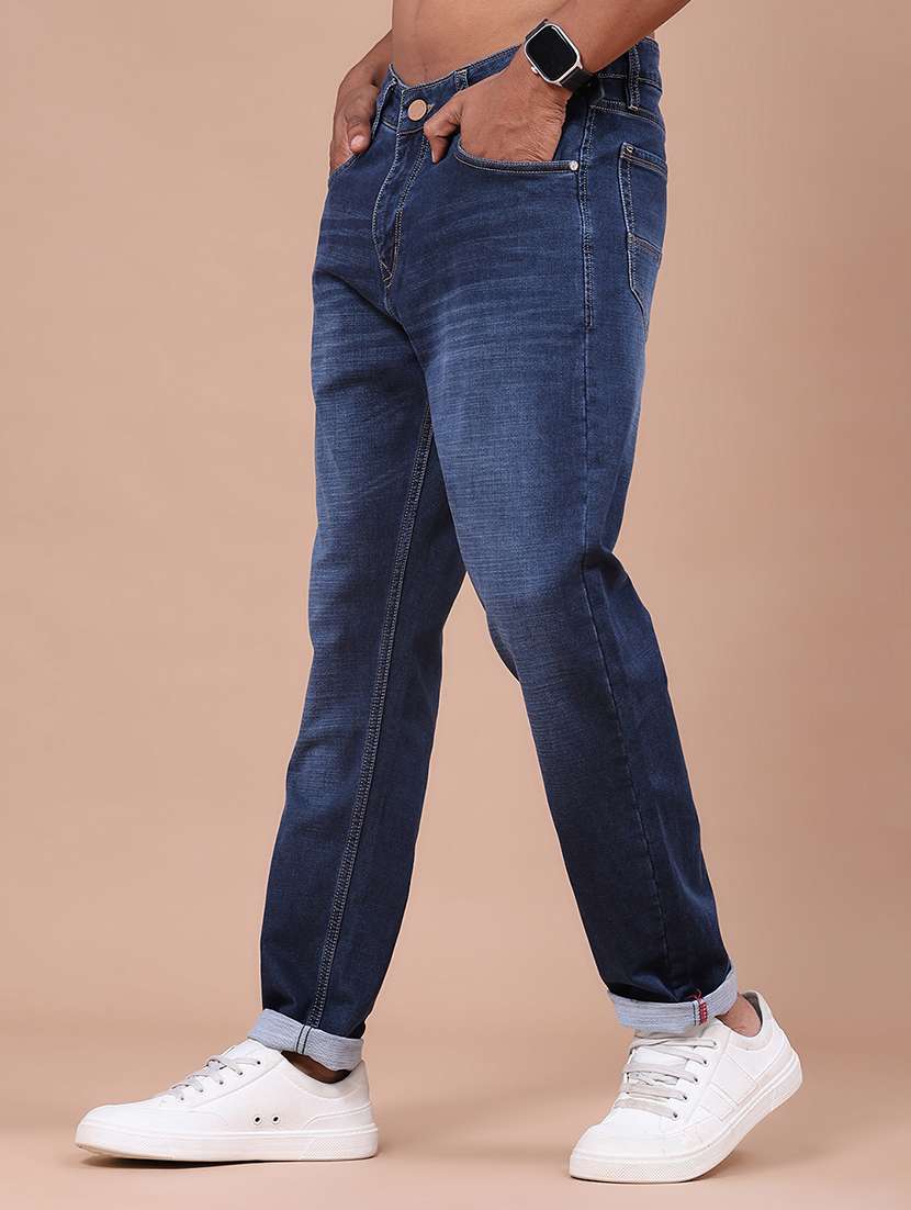 Men Washed Mid Rise Full Length Tapered Jeans - 22568700 -  Standard Image - 2