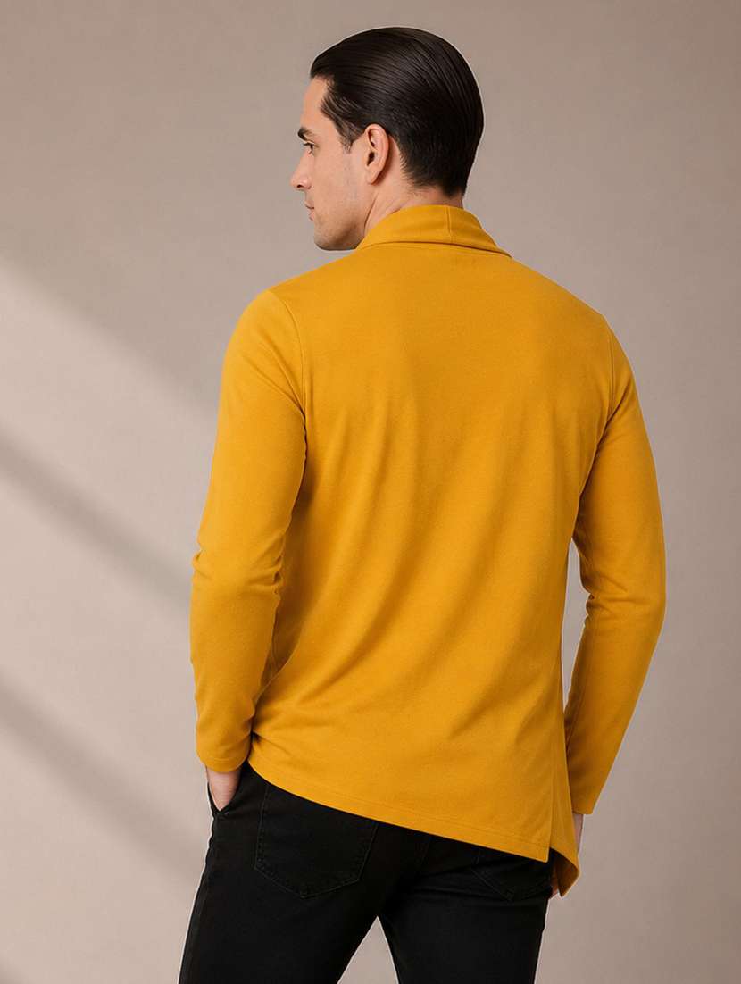 men solid long sleeves shrug - 22568708 -  Standard Image - 2