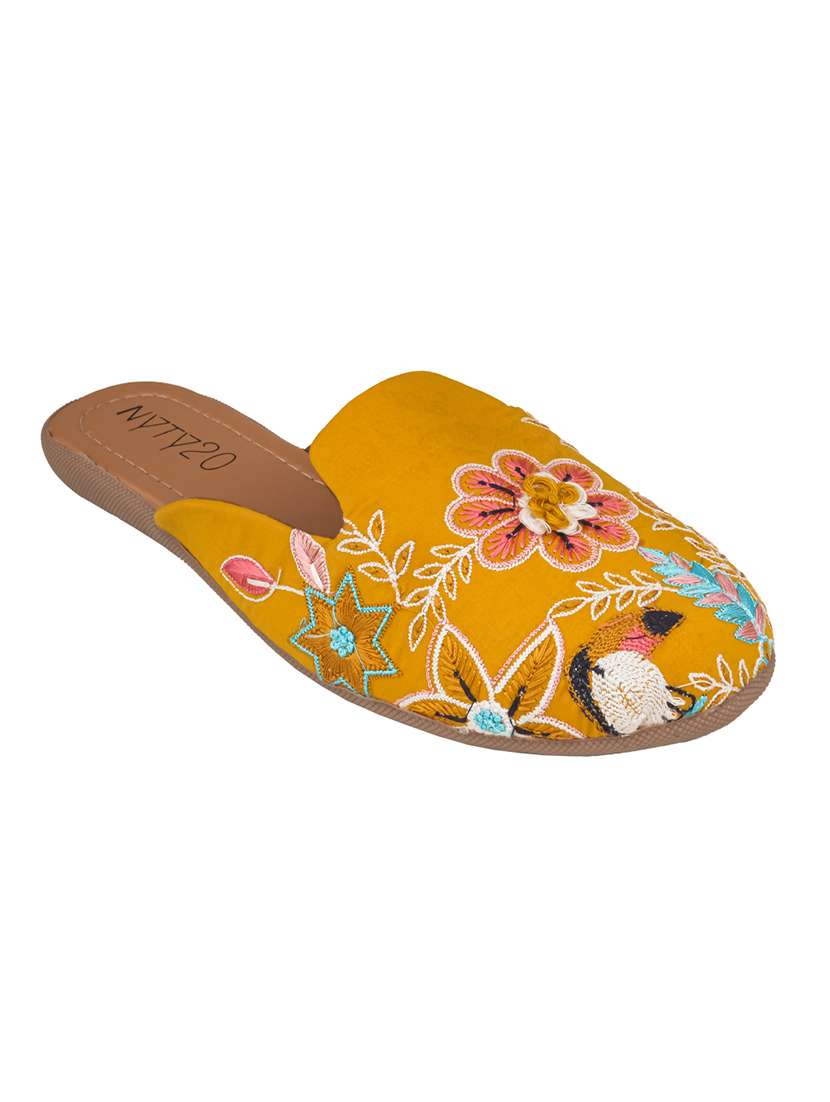 women embroidered slip on mules - 22568938 -  Standard Image - 2