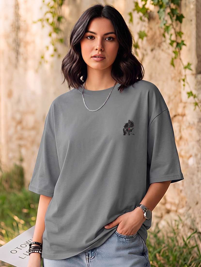 women printed short sleeves oversized t-shirt - 22568999 -  Standard Image - 2