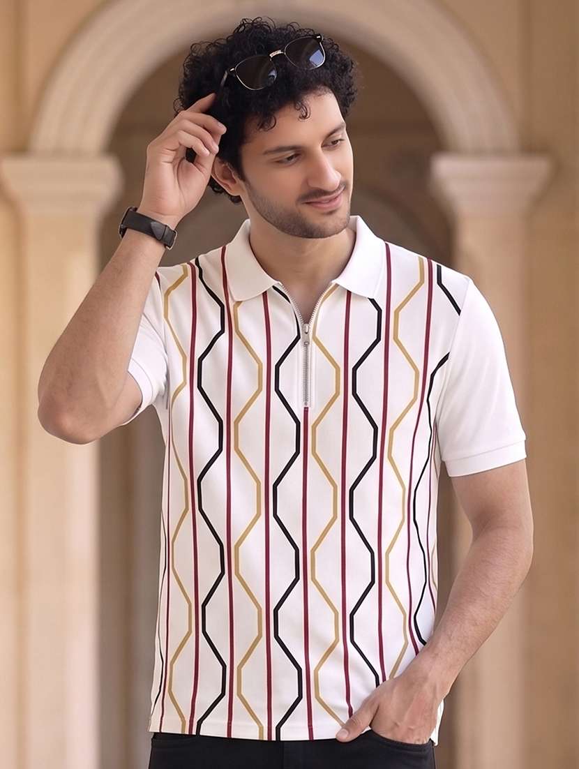 men printed short sleeves polo t-shirt - 22569034 -  Standard Image - 2