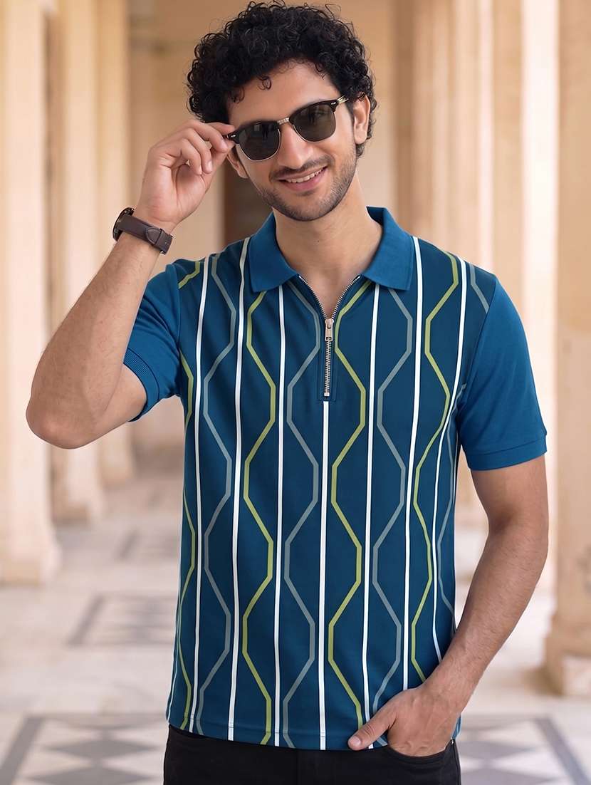 men printed short sleeves polo t-shirt - 22569093 -  Standard Image - 2