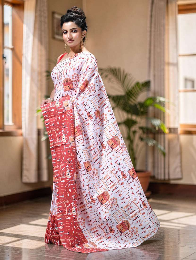 women printed casual wear saree - 22569523 -  Standard Image - 2