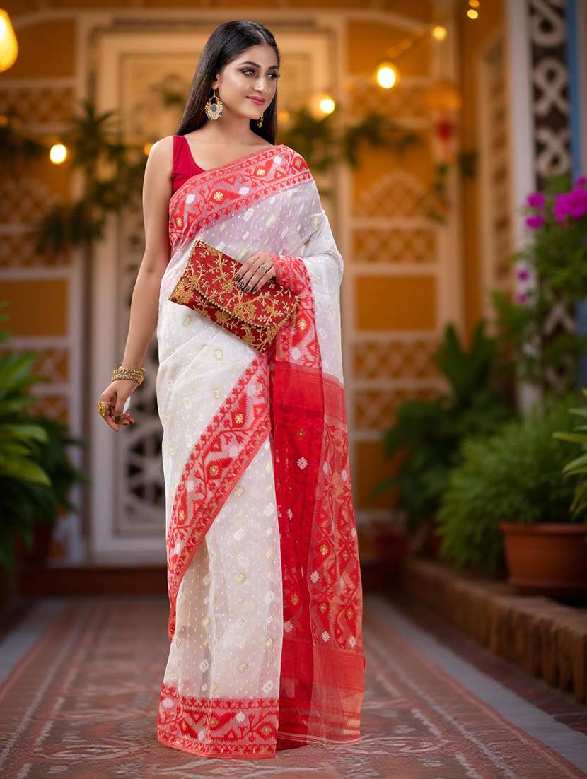 women self design jamdani saree