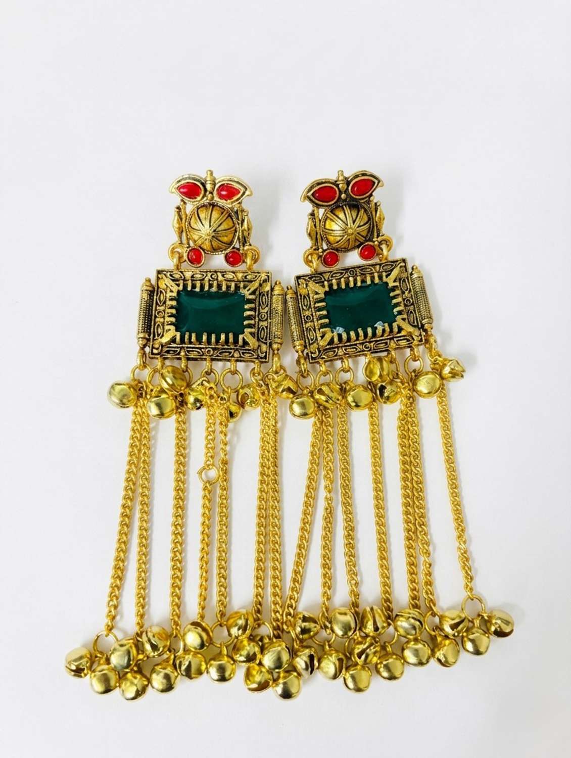 women multi colored jhumka earrings - 22569918 -  Standard Image - 2