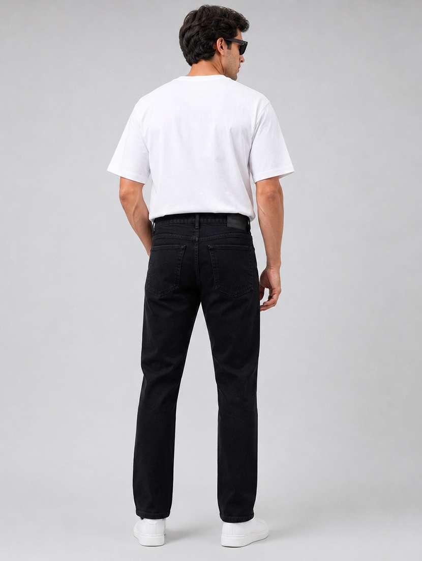 men solid mid rise straight jeans - 22569920 -  Standard Image - 2