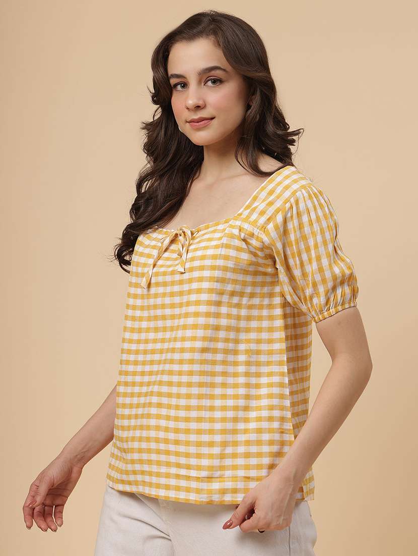 women printed puff sleeves regular top - 22570231 -  Standard Image - 2