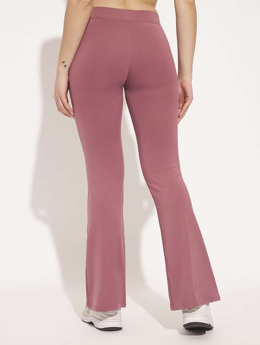 Women Solid High Rise Yoga Pant - 22570233 -  Standard Image - 2