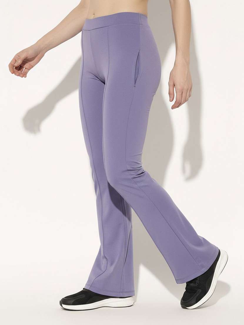 women solid high rise yoga pant - 22570245 -  Standard Image - 2