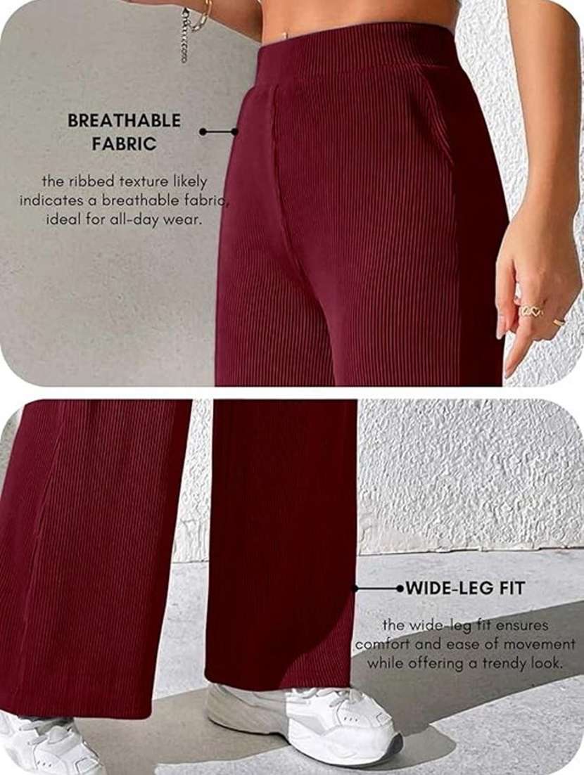 women self design high rise boocut trouser - 22570301 -  Standard Image - 2