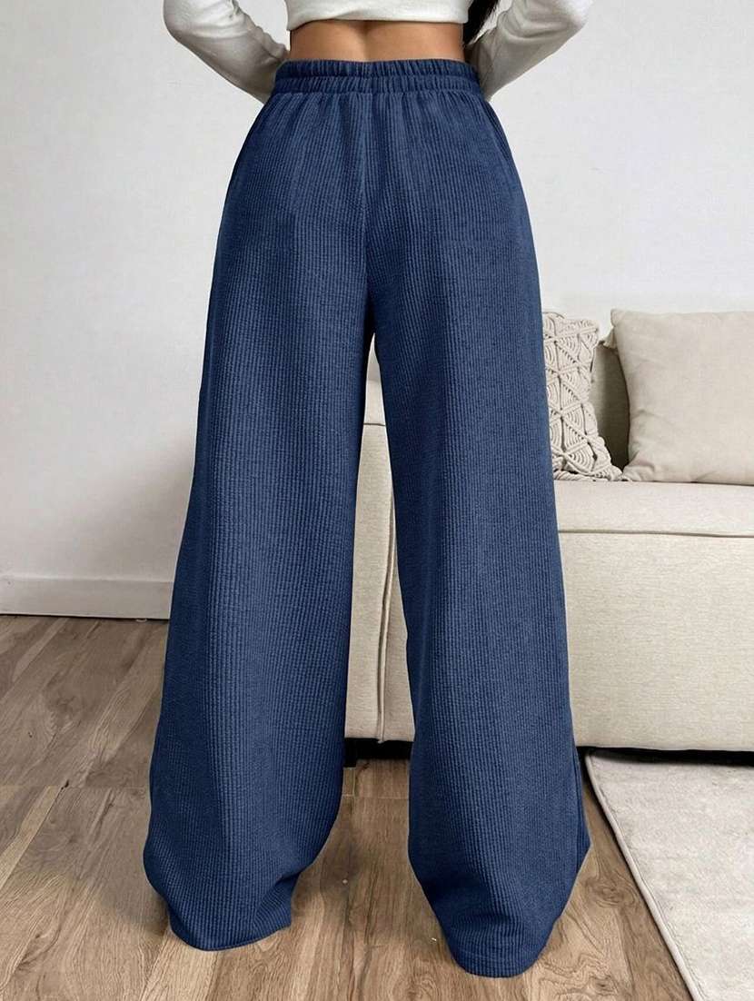 women self design mid rise wide leg trouser - 22570310 -  Standard Image - 2