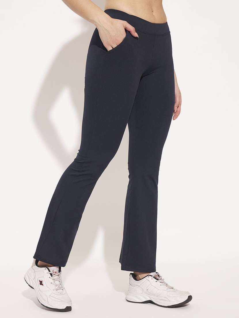 women solid high rise yoga pants - 22570348 -  Standard Image - 2