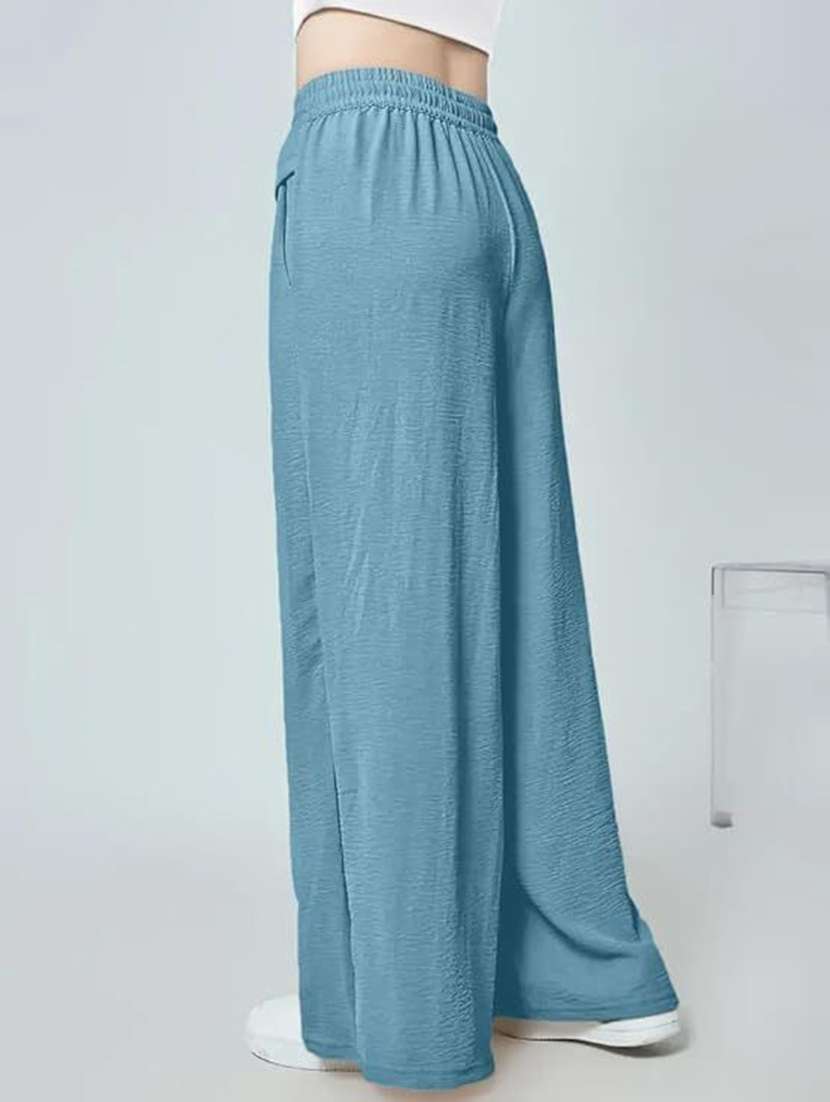women textured high rise wide leg trouser - 22570407 -  Standard Image - 2