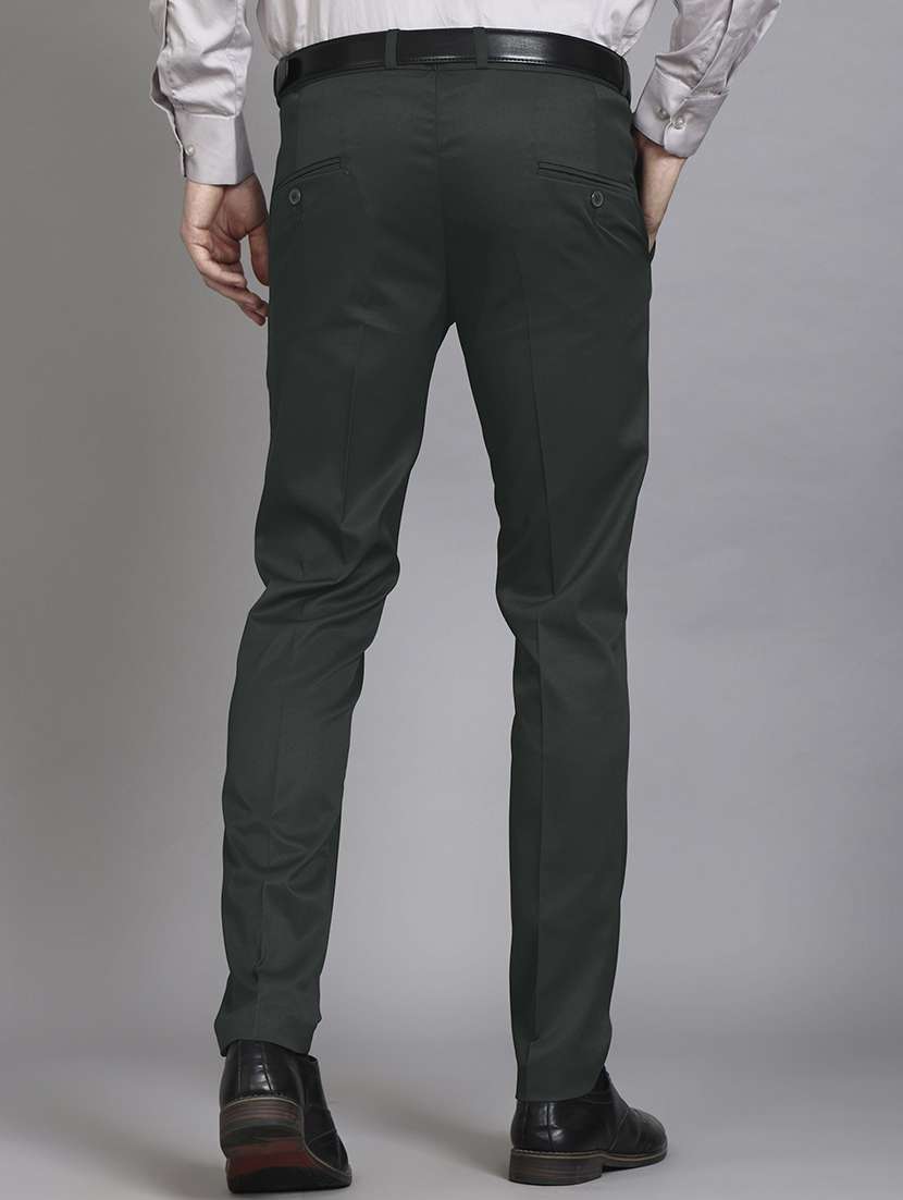 men solid mid rise flat front formal trouser - 22570728 -  Standard Image - 2